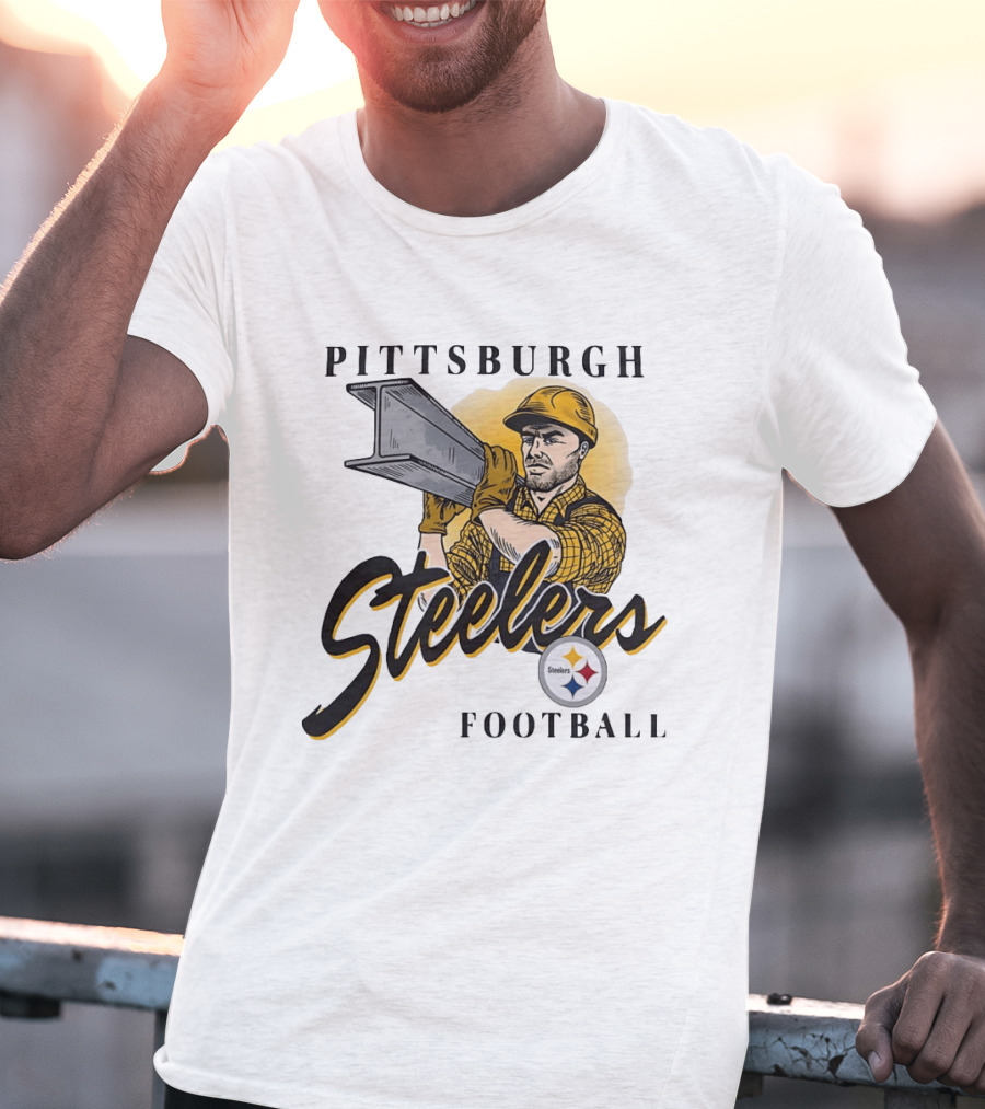 Pittsburgh Steelers Football Construction Worker Strength T-Shirt