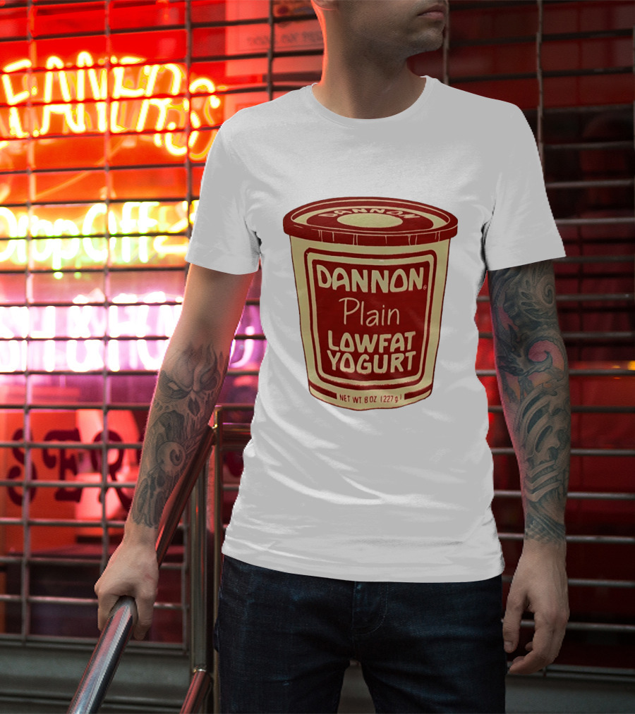 Dannon Plain Lowfat Yogurt 8oz 227g 1980s T-Shirt