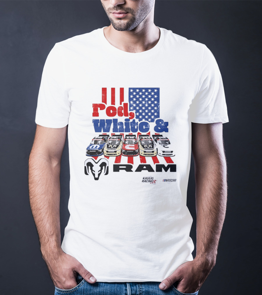 Red White RAM NASCAR Kaulig Racing Mopar Craftsman T-Shirt