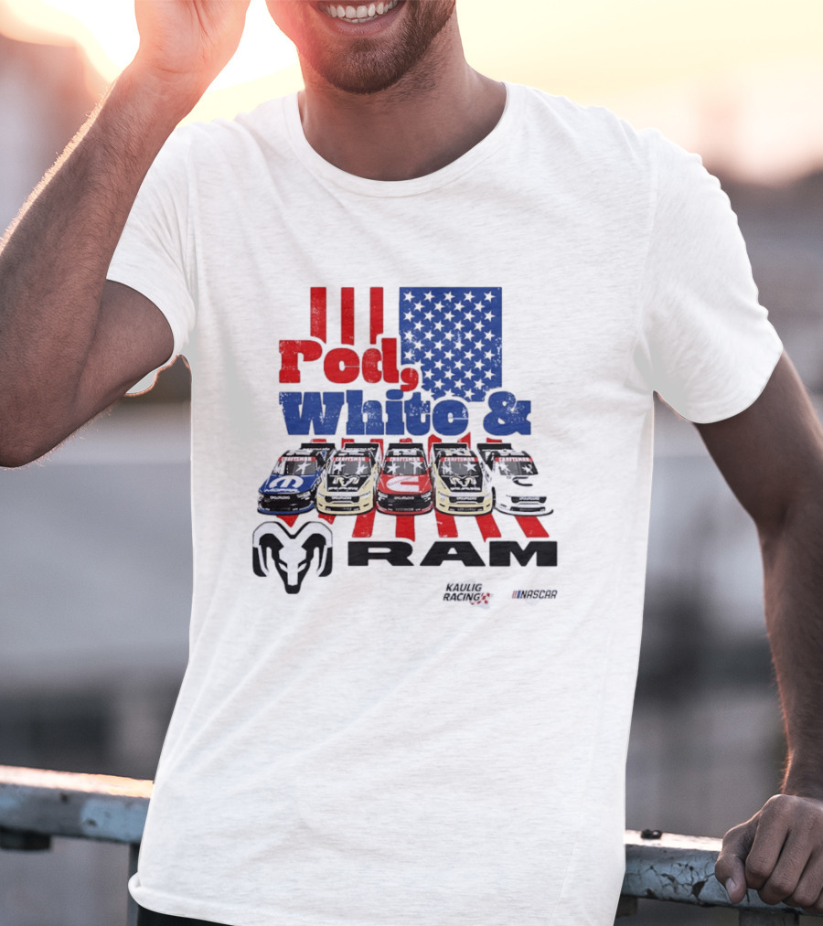 Red White RAM NASCAR Kaulig Racing Mopar Craftsman T-Shirt