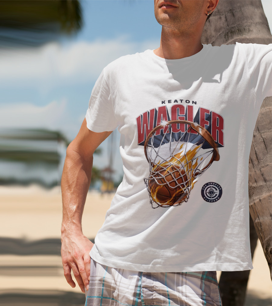Keaton Wagler Los Angeles Clippers Basketball Net Dunk T-Shirt