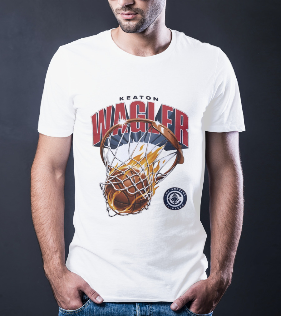 Keaton Wagler Los Angeles Clippers Basketball Net Dunk T-Shirt