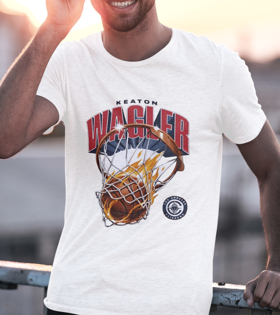 Keaton Wagler Los Angeles Clippers Basketball Net Dunk T-Shirt