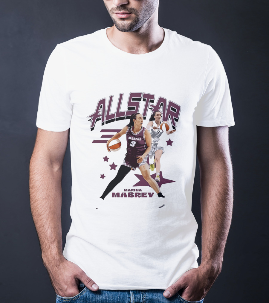 Marina Mabrey All Star Basketball WNBA Number 3 T-Shirt