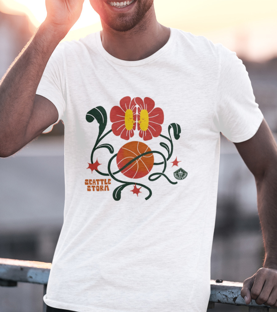 Seattle Storm WNBA Basketball Flower T-Shirt