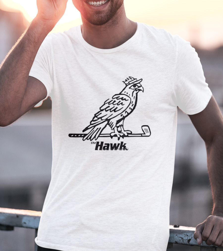 Hawk Golf Bird With Club T-Shirt
