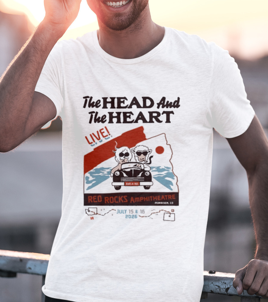 The Head And The Heart Live Red Rocks Amphitheatre July 15 16 2026 T-Shirt