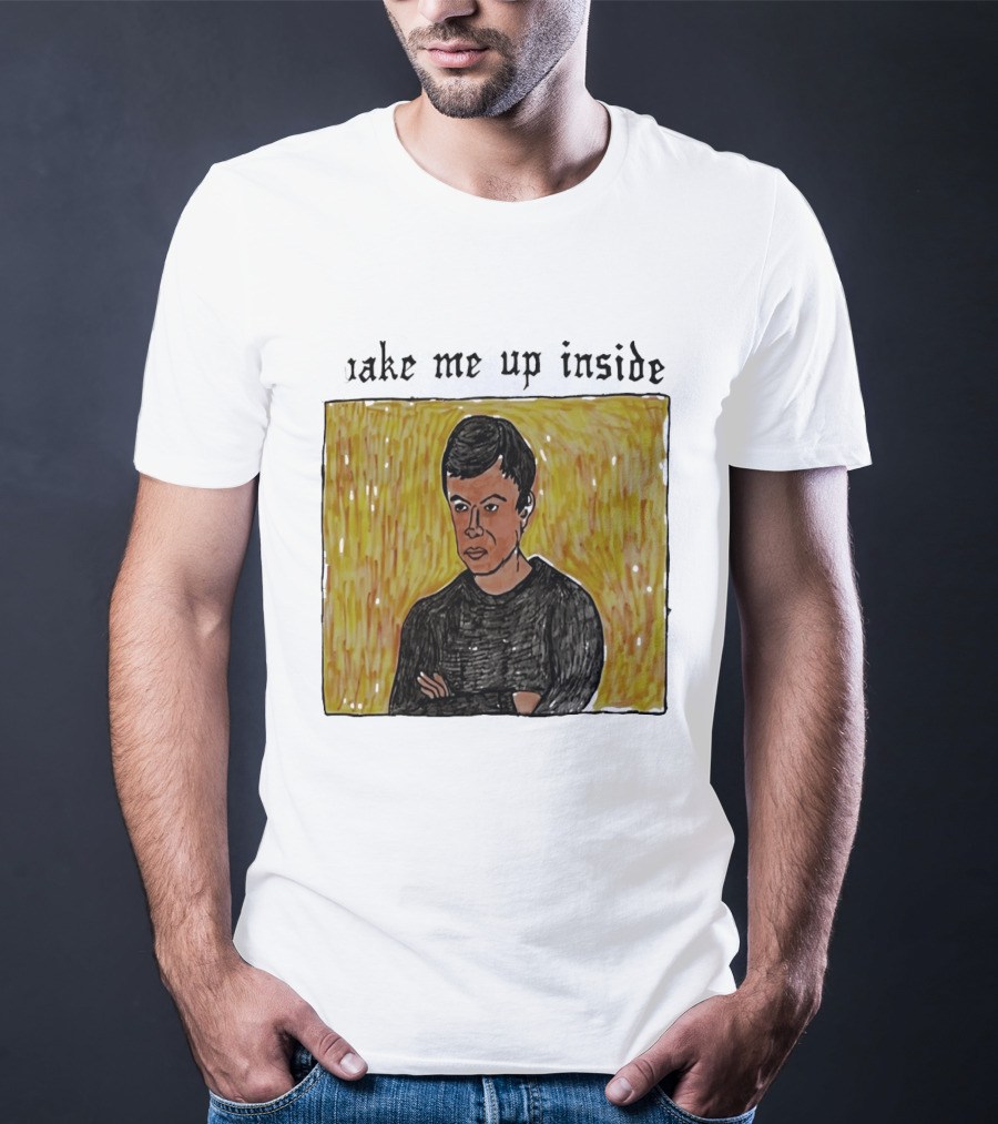 The Rehearsal 2 Wake Me Up Inside Meme Illustration With Contemplative Character On Yellow T-Shirt
