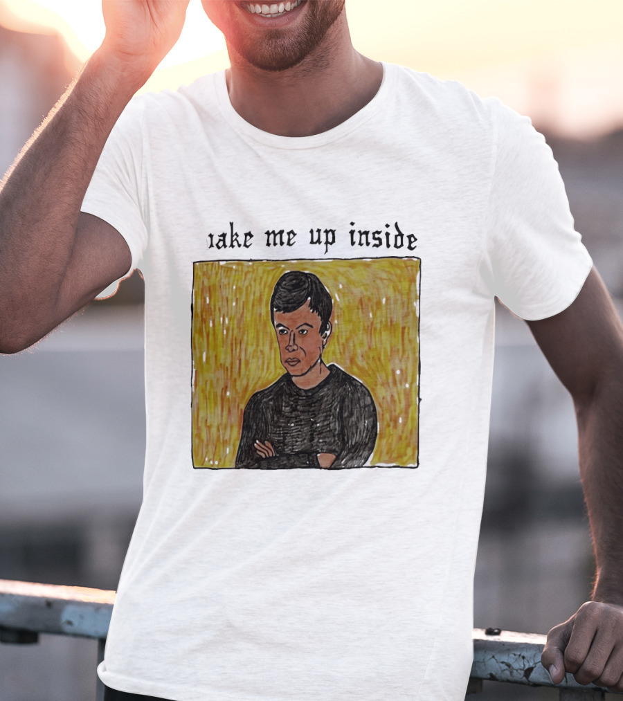 The Rehearsal 2 Wake Me Up Inside Meme Illustration With Contemplative Character On Yellow T-Shirt