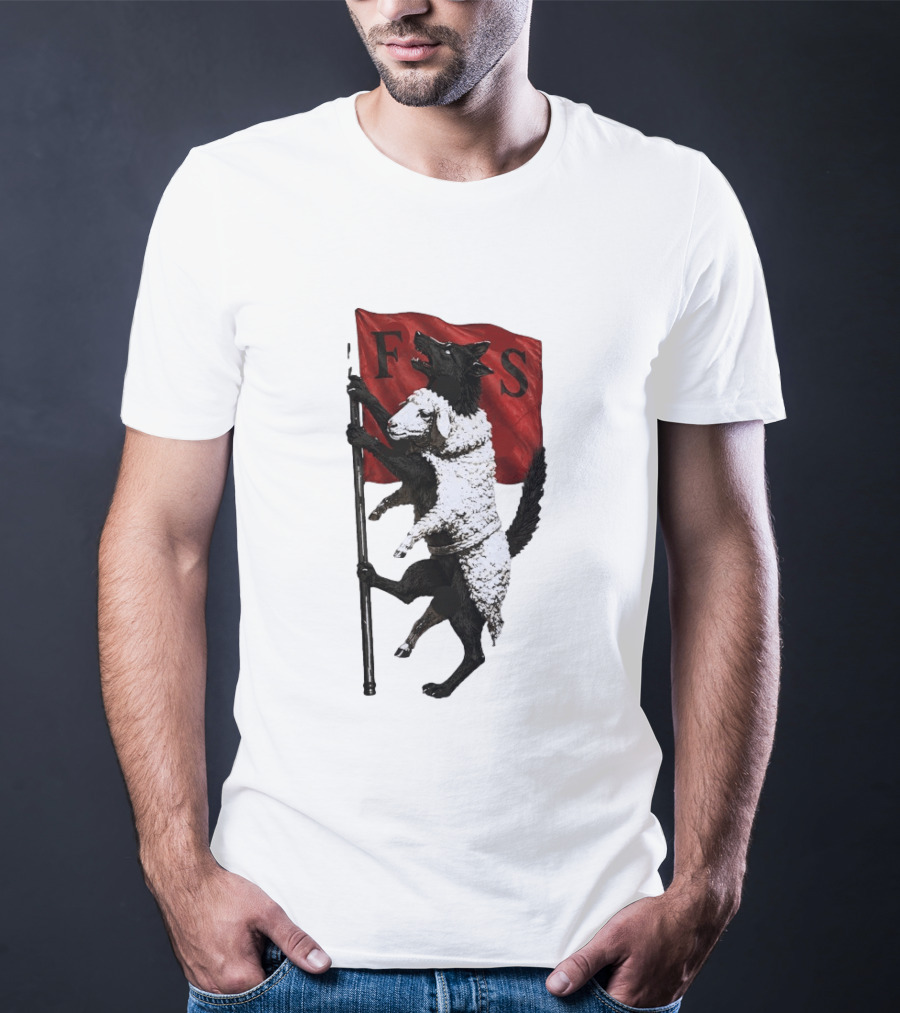 Wolf In Sheep's Clothing F S Flag Metaphor Hidden Predators Symbolism T-Shirt