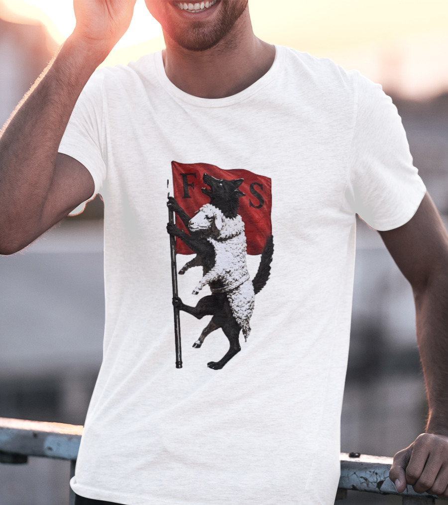 Wolf In Sheep's Clothing F S Flag Metaphor Hidden Predators Symbolism T-Shirt