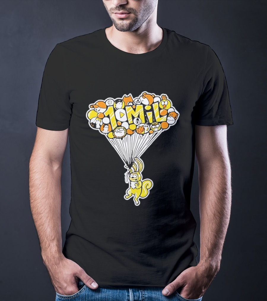 10 Mil Squirrel Cartoon Balloon Animals T-Shirt