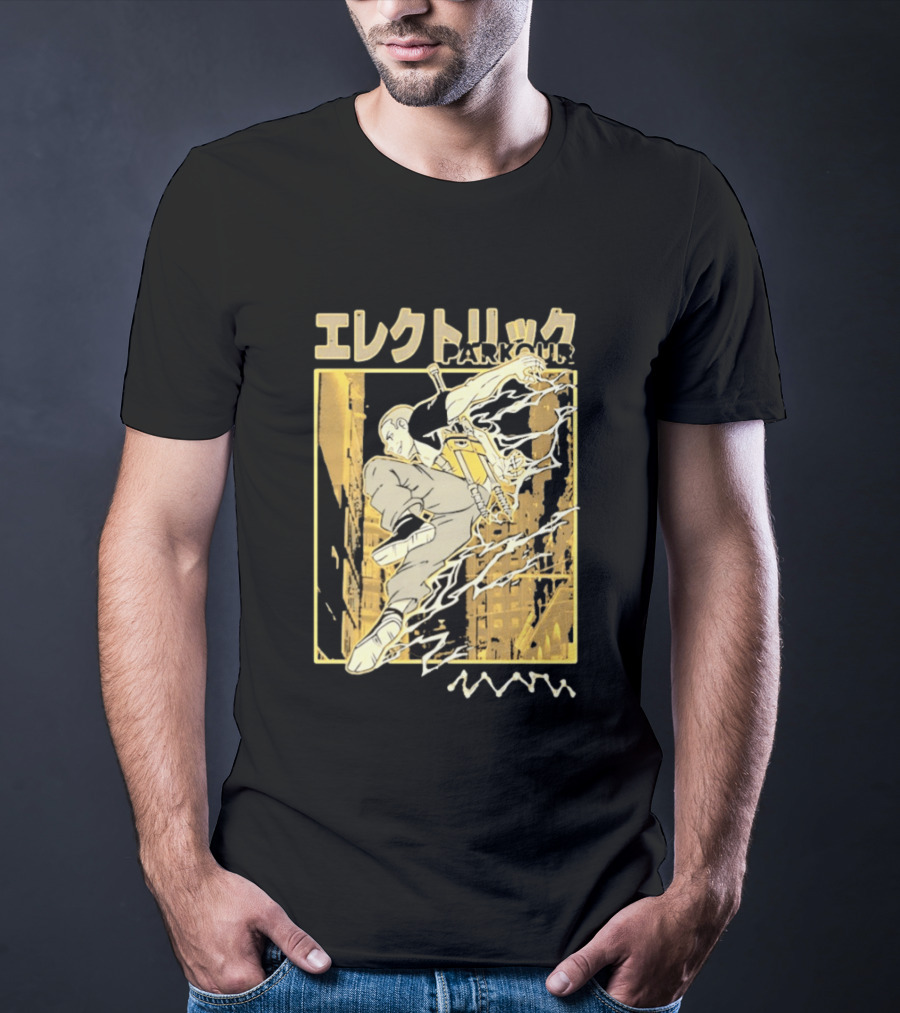 Electric Parkour Anime Manga Streetwear T-Shirt