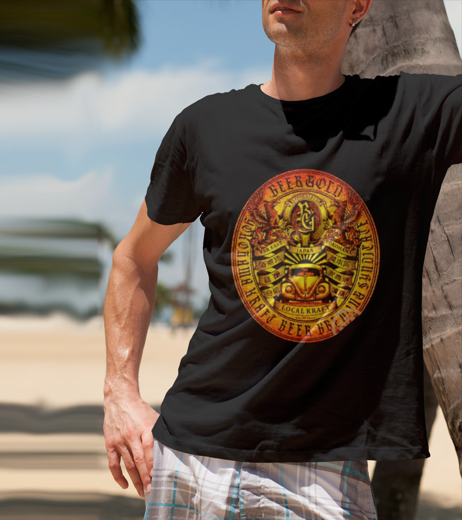 Beer Gold Kalifornialook Far East Yokohama Japan Local Kraft Beer Brewing T-Shirt