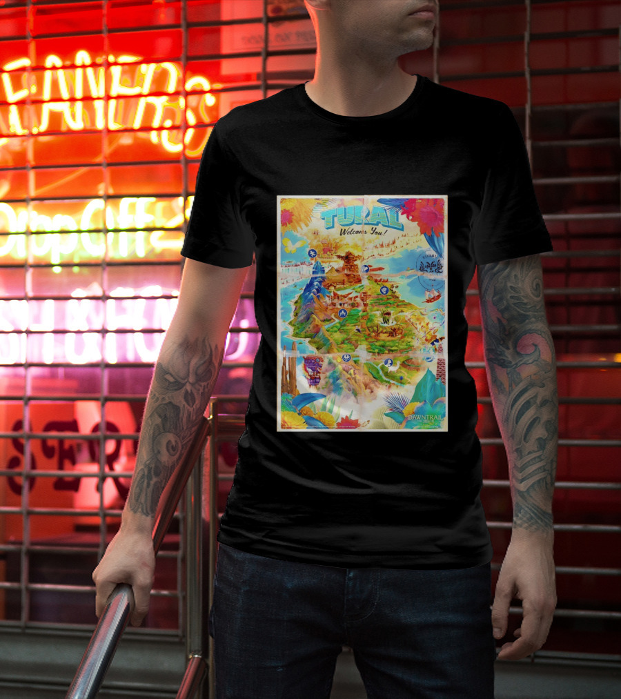 Tural Welcomes You Map Final Fantasy XIV Dawntrail T-Shirt