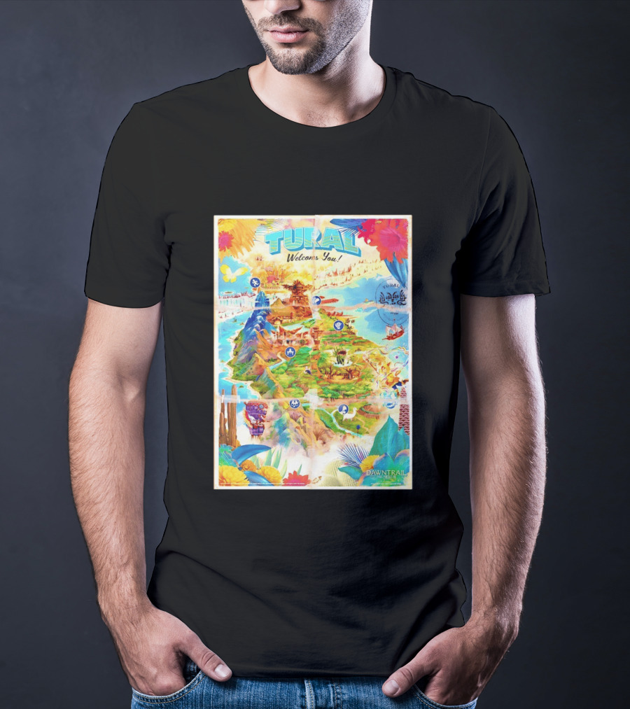 Tural Welcomes You Map Final Fantasy XIV Dawntrail T-Shirt