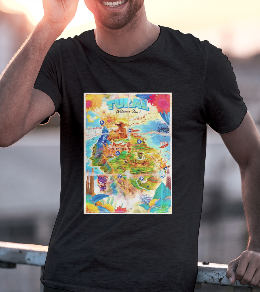 Tural Welcomes You Map Final Fantasy XIV Dawntrail T-Shirt