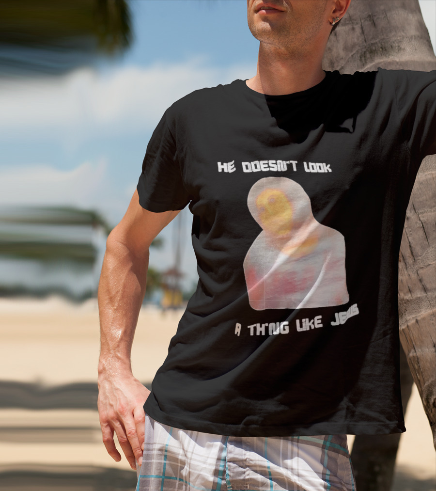 He Doesn't Look A Thing Like Jesus Meme Ecce Homo Restoration T-Shirt