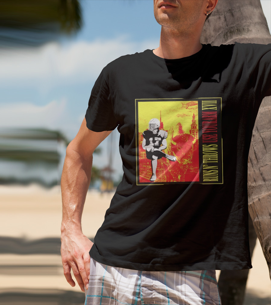 Buffalo Bills Josh Allen Runs N' Throws Use Your Arm XVII Football Buffalo T-Shirt