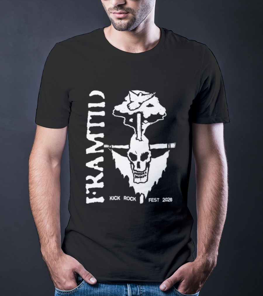 I Kramii Kick Rock Fest 2026 Skull With Peace Sign Tree T-Shirt