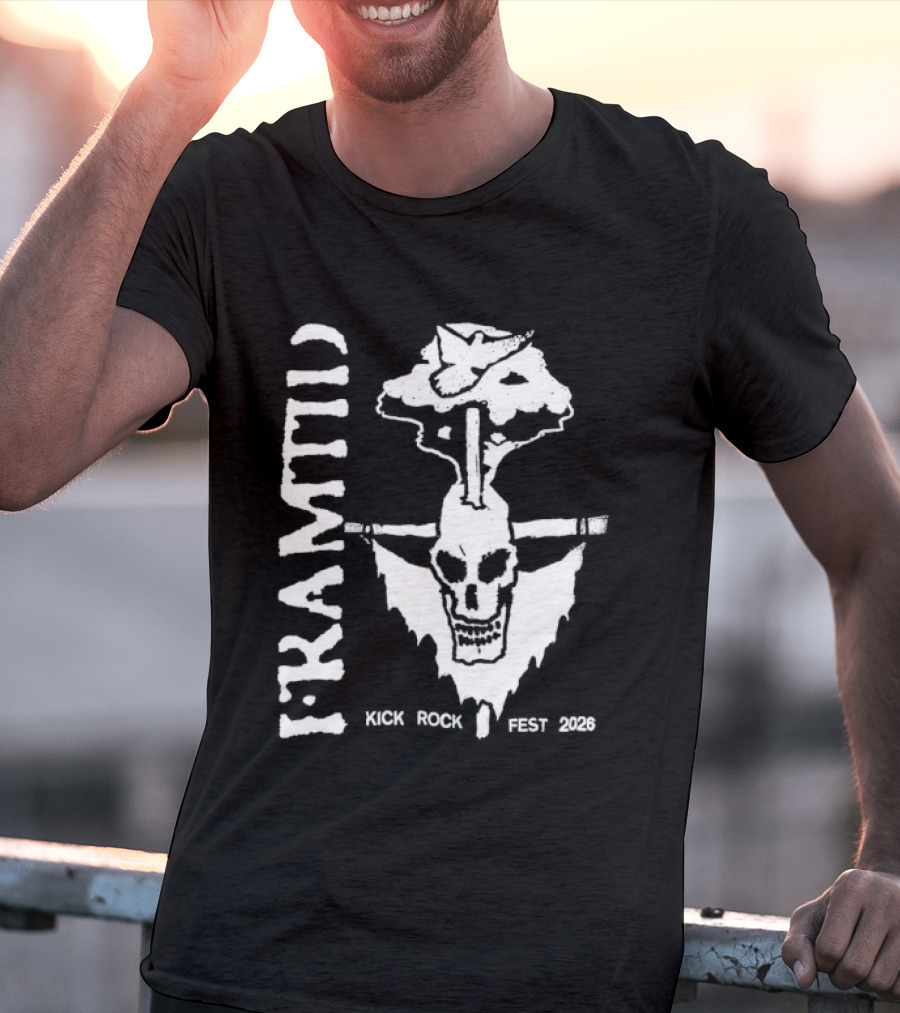 I Kramii Kick Rock Fest 2026 Skull With Peace Sign Tree T-Shirt