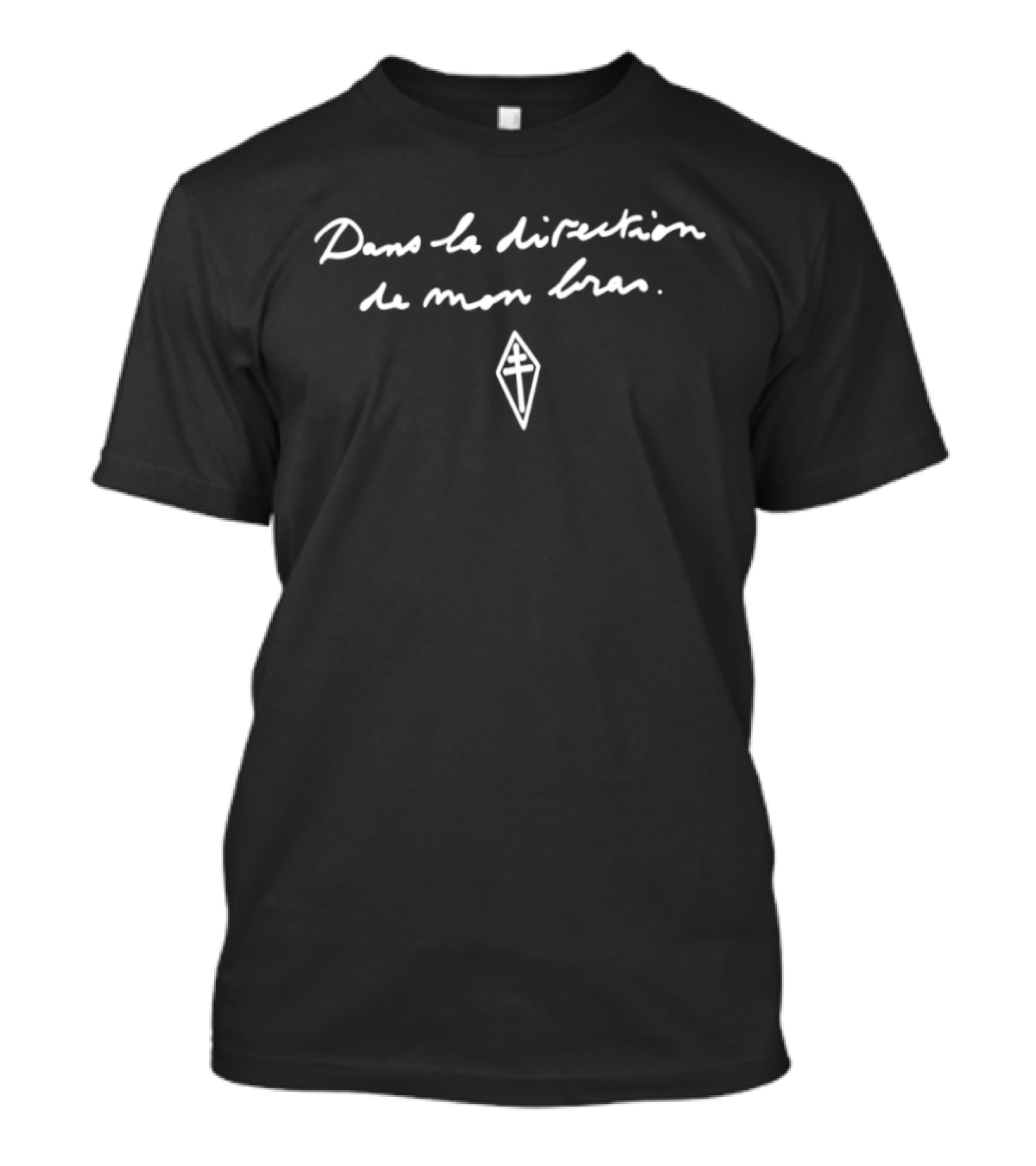 Dans La Direction De Mon Bras Text With Diamond T-Shirt