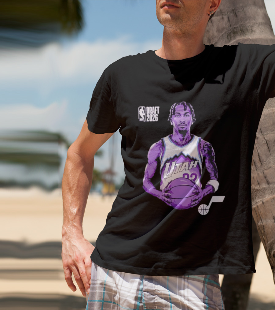 Utah Jazz 2026 NBA Draft Darryn Peterson Fade Basketball T-Shirt