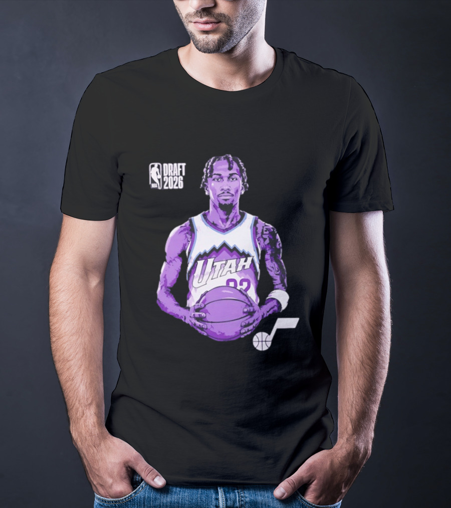 Utah Jazz 2026 NBA Draft Darryn Peterson Fade Basketball T-Shirt
