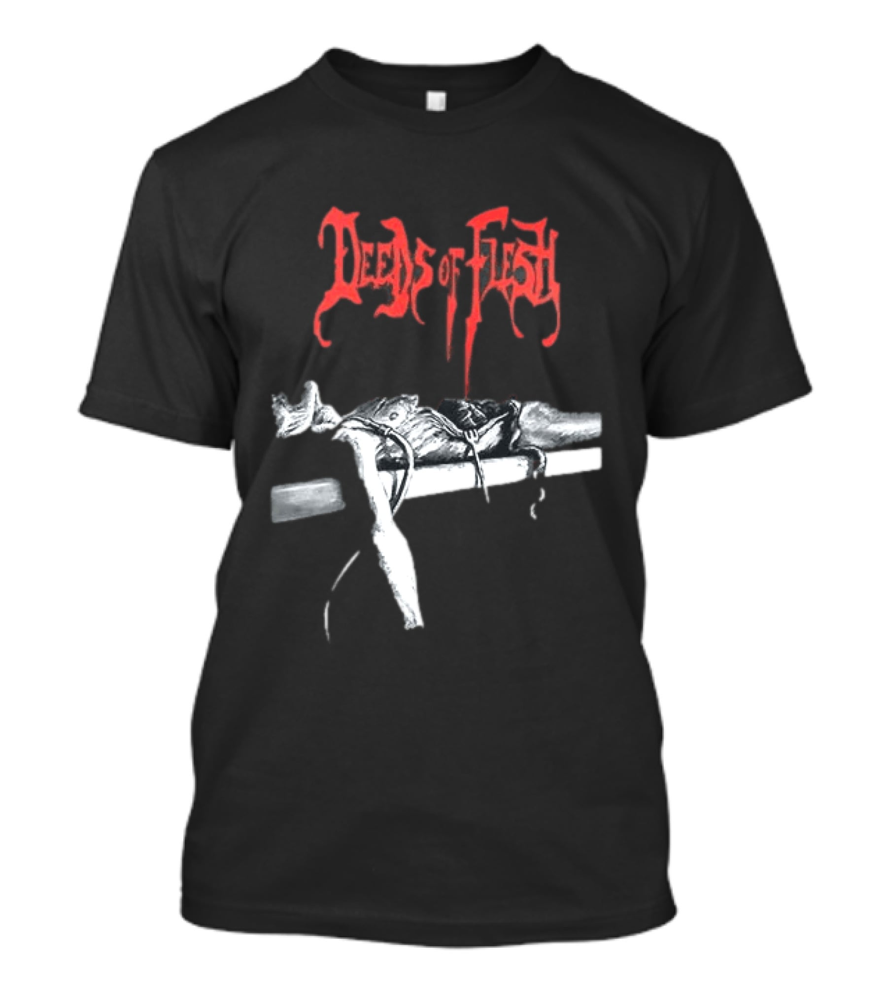 Deeds Of Flesh Trading Pieces The Mortician Stands Over The Body Mind Altered Two Sided T-Shirt