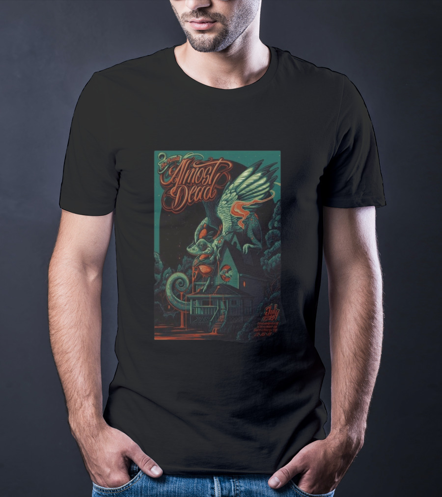 Joe Russo's Almost Dead July 2026 Indianapolis Cleveland Heights Harrisburg Winged Chameleon House T-Shirt