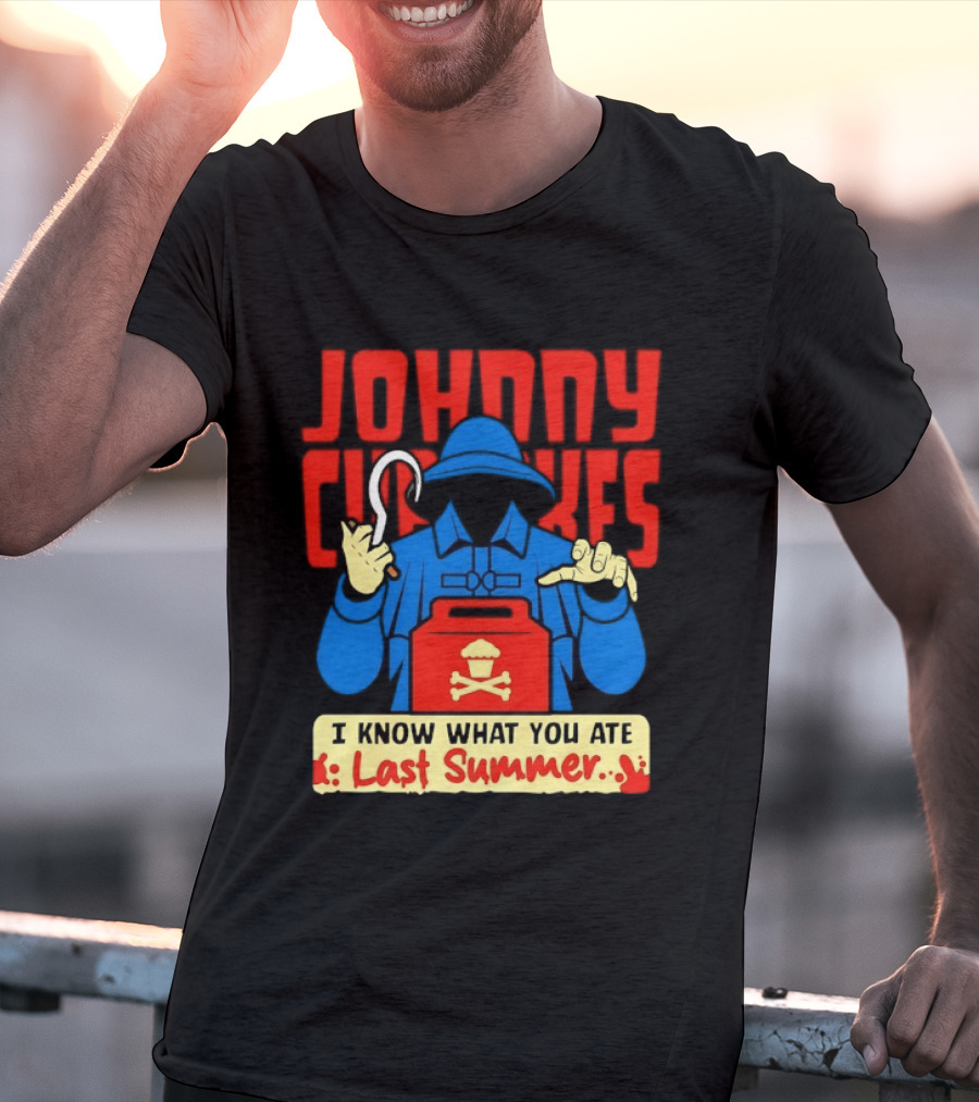 Johnny Cupcakes I Know What You Ate Last Summer Fisherman Cupcake Crossbones T-Shirt