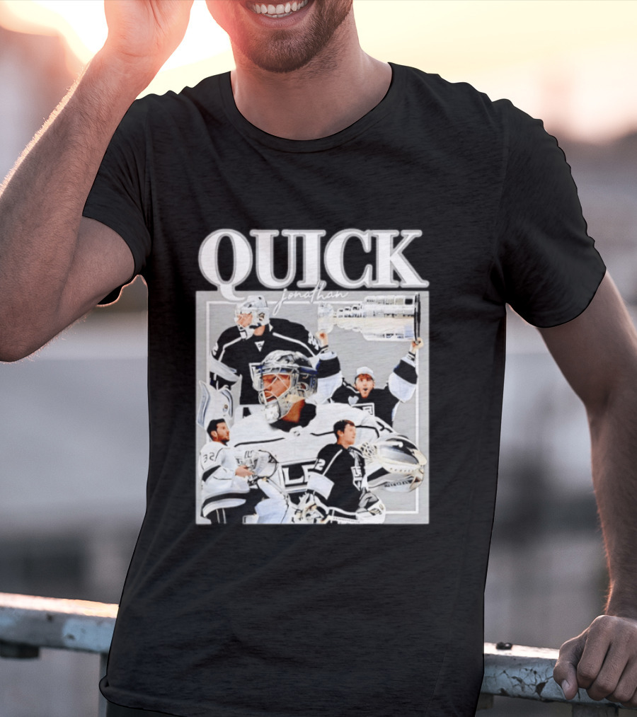 Quick Jonathan Los Angeles Kings Stanley Cup Victory Montage T-Shirt