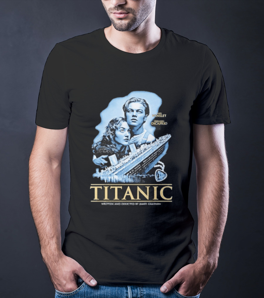 Titanic Kate Winslet Leonardo DiCaprio James Cameron Movie T-Shirt