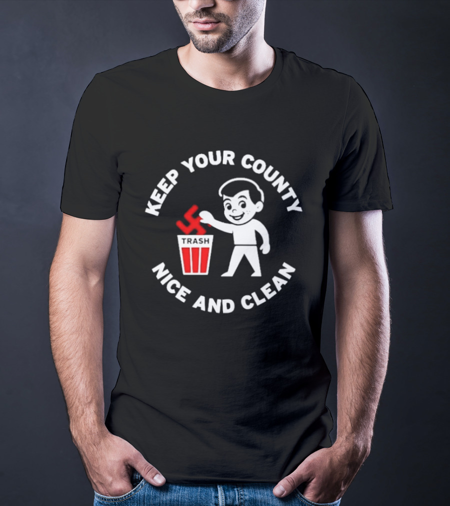 Keep Your County Nice And Clean Trash Swastika T-Shirt