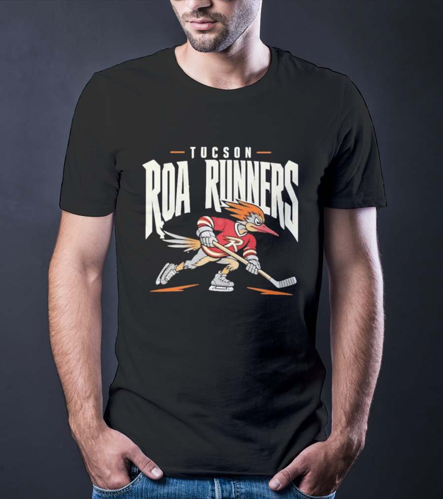 Tucson Roadrunners Hockey Player Roa Runners Skating Action T-Shirt