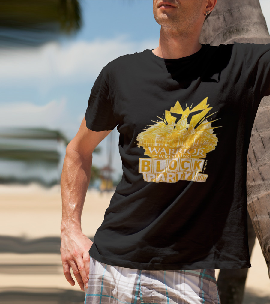Warrior Wrestling Block Party BTM Yellow Graffiti Explosion T-Shirt