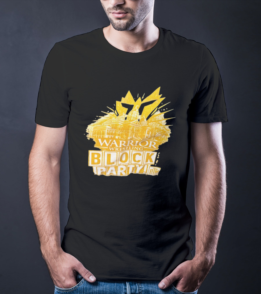 Warrior Wrestling Block Party BTM Yellow Graffiti Explosion T-Shirt