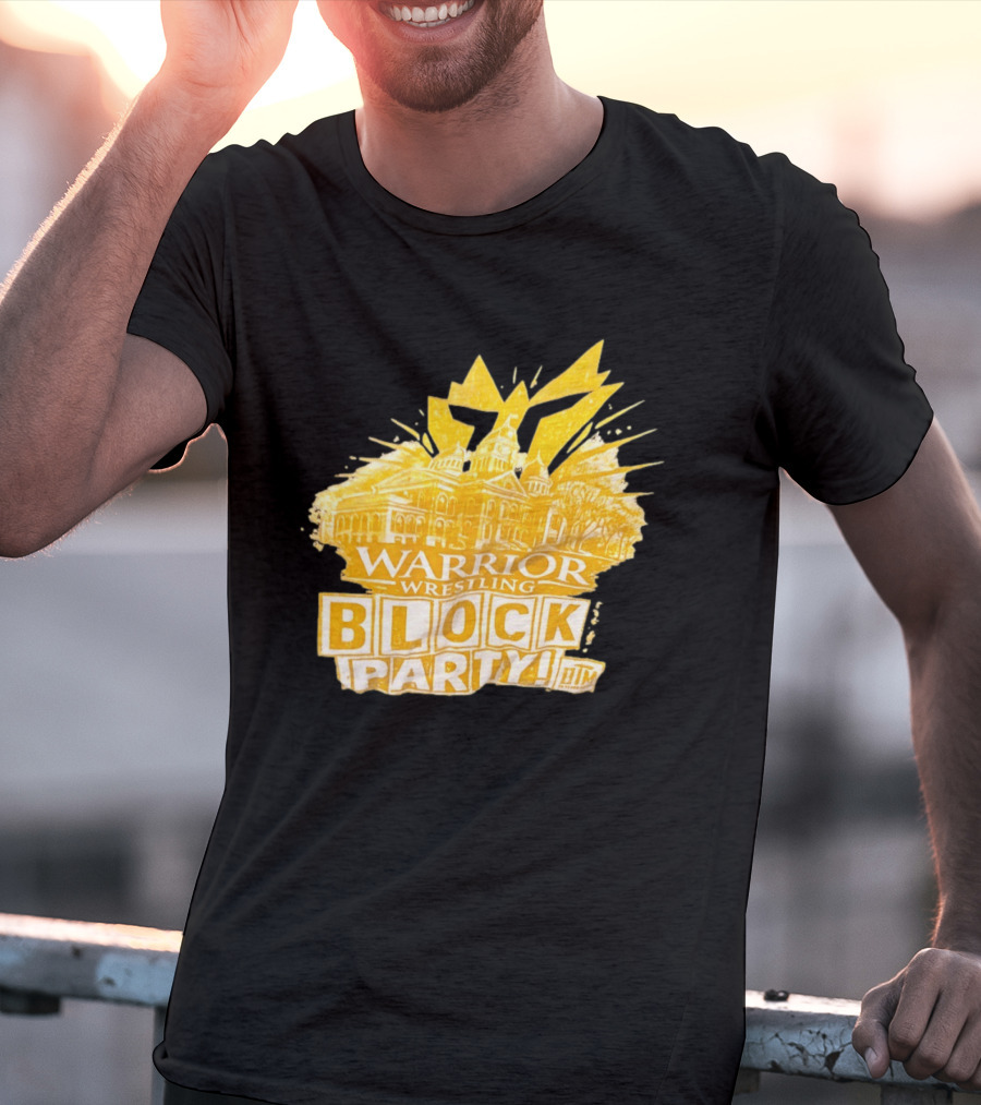 Warrior Wrestling Block Party BTM Yellow Graffiti Explosion T-Shirt