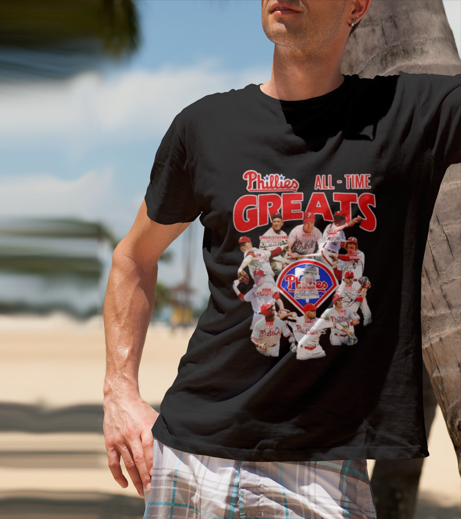 Philadelphia Phillies All Time Greats Baseball Legends Team T-Shirt