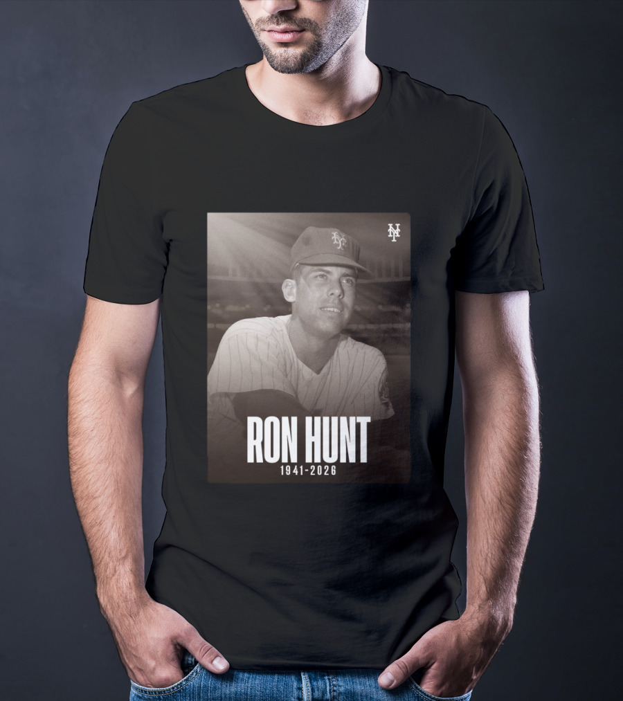 Ron Hunt 1941 2026 NY Mets Legend T-Shirt