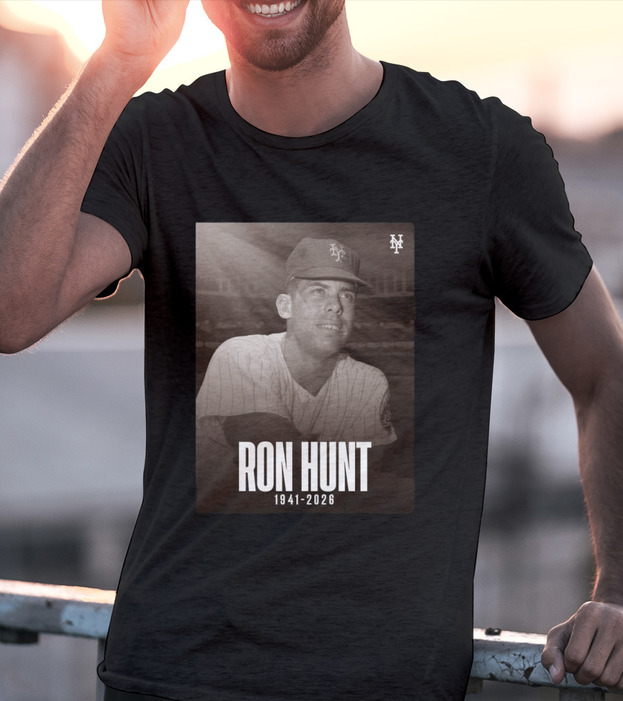 Ron Hunt 1941 2026 NY Mets Legend T-Shirt