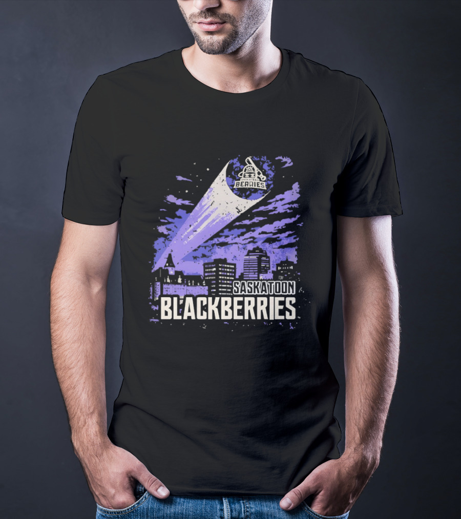 Saskatoon Blackberries Vintage Baseball T-Shirt