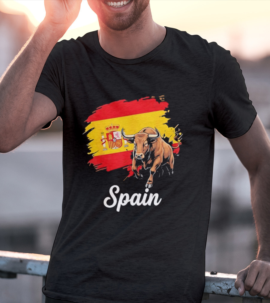 Spain Bull Flag Toro Spain Heritage Red Yellow T-Shirt