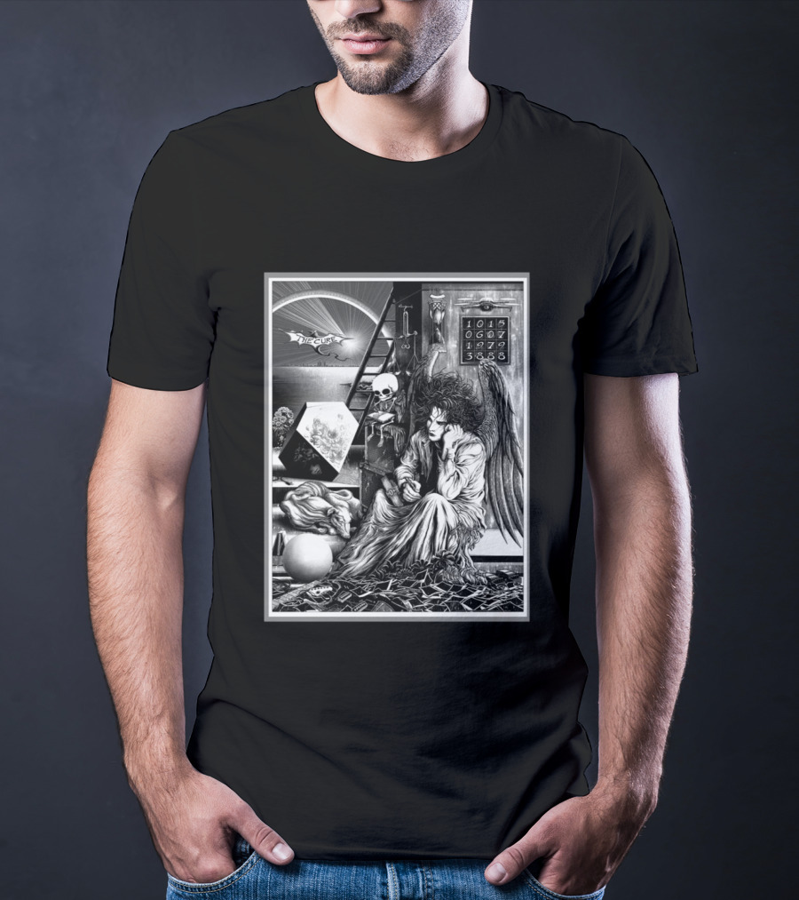 The Cure Berlin Germany 2026 Night 1 Limited Edition Event Wuhlheide July 10 Angel Artwork Skull Ladder T-Shirt