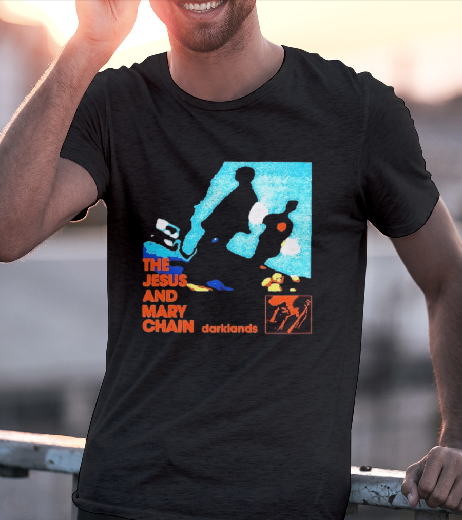 The Jesus And Mary Chain Darklands Alternative Rock Blue Black T-Shirt
