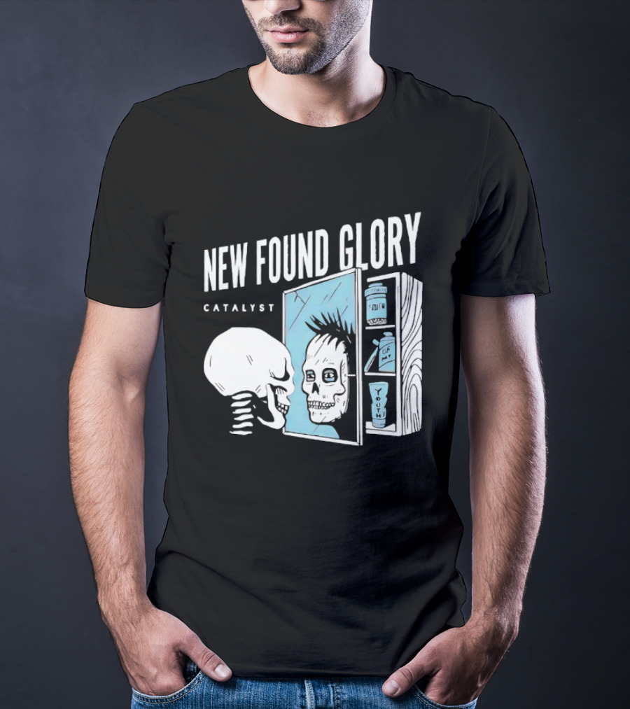 New Found Glory Catalyst Reflective Skull Punk Rock Alternative T-Shirt