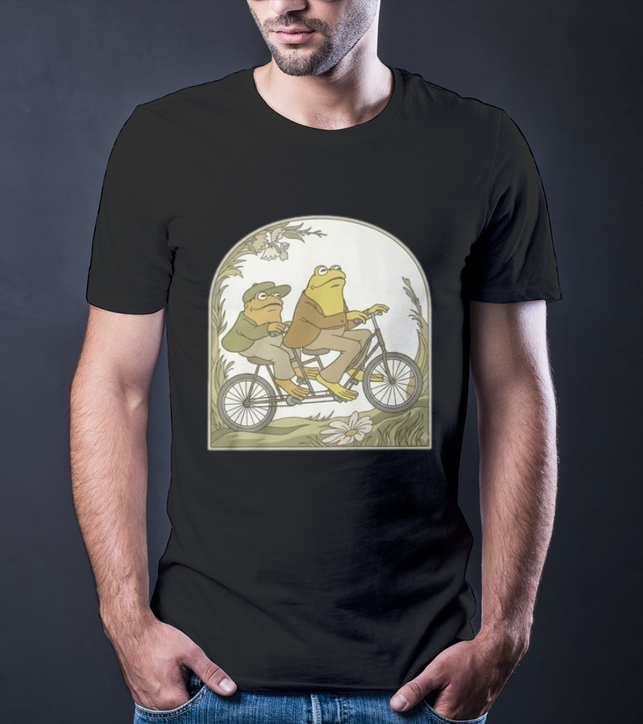 Frog And Toad Riding Tandem Bicycle T-Shirt