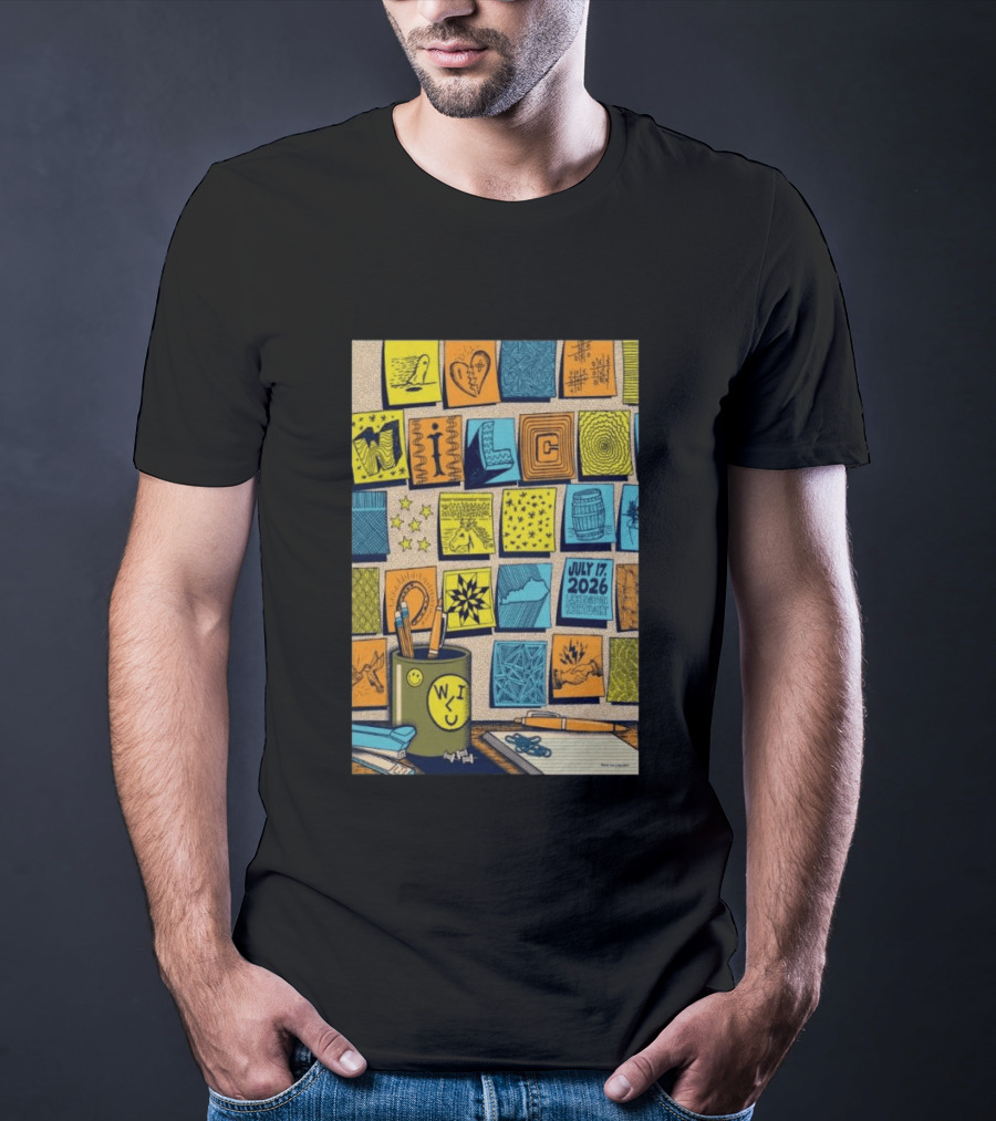 July 17 2026 Lexington KY The Burl Wilco Illustrated Art Blocks T-Shirt