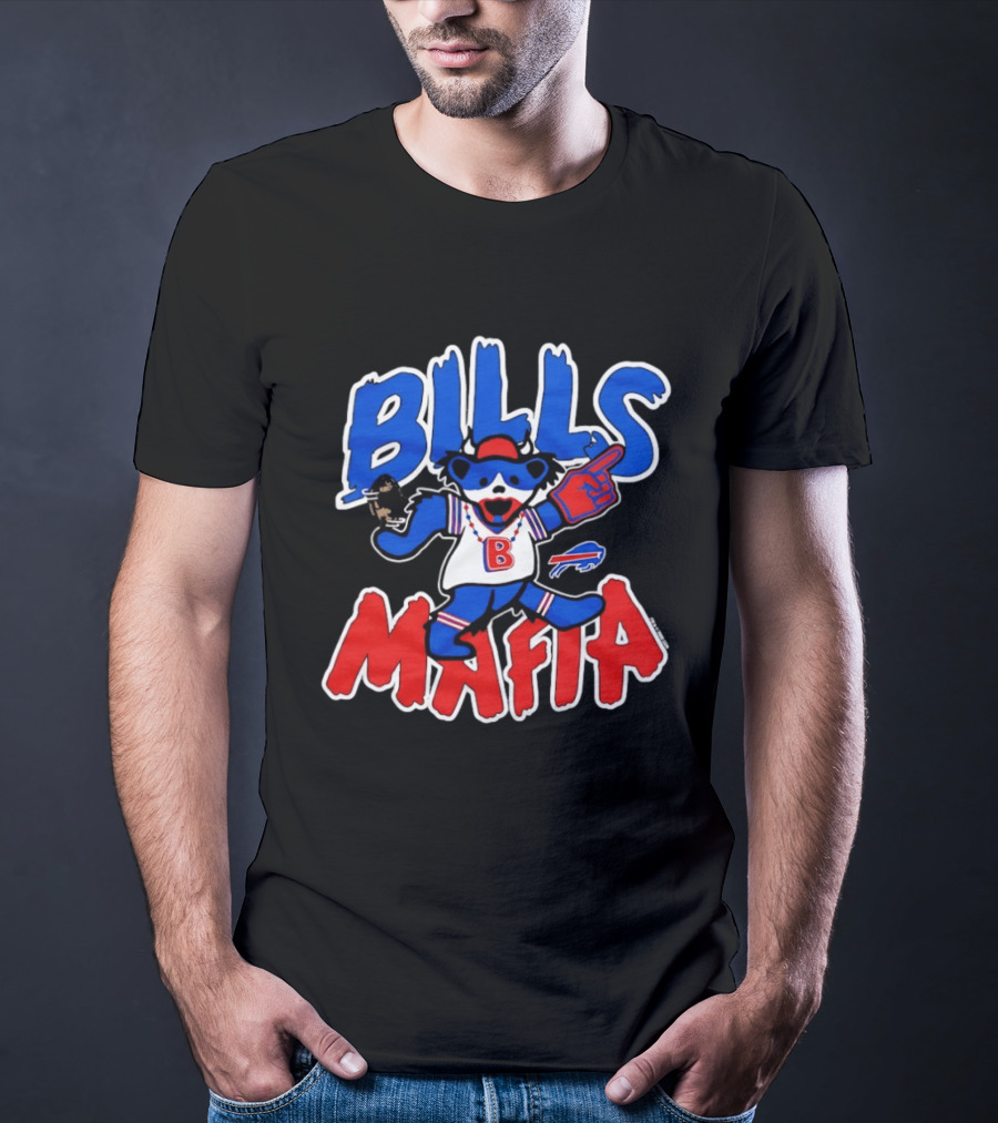 Buffalo Bills Mafia Grateful Dead Bear BILLS MAFIA T-Shirt