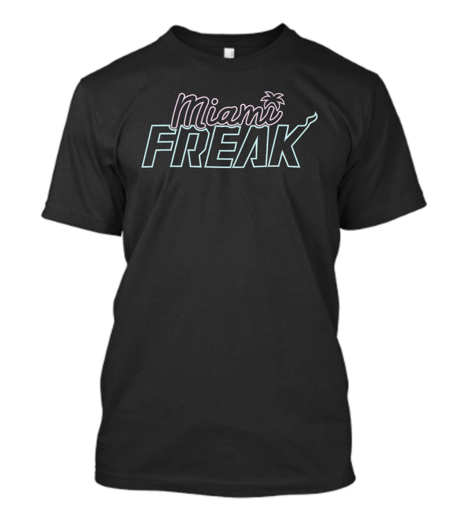 Miami Freak Neon Palm Tree Vibes T-Shirt